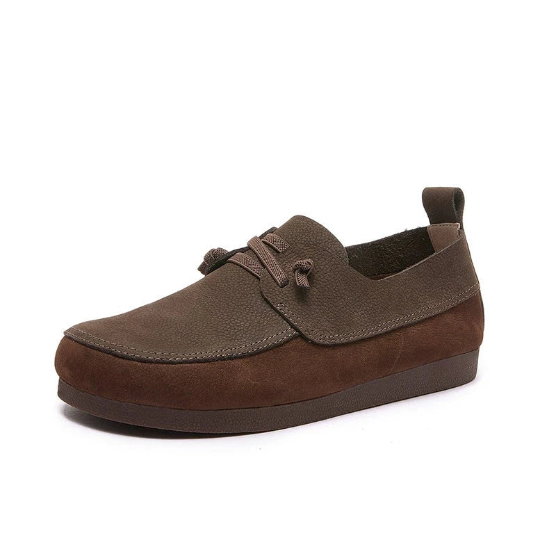 Mori Girl Style Handmade Lace-Up Barefoot Flat Shoes Retro Nubuck