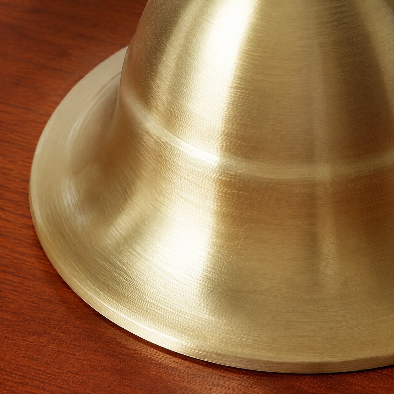 brushed brass ceiling canopy surface detail