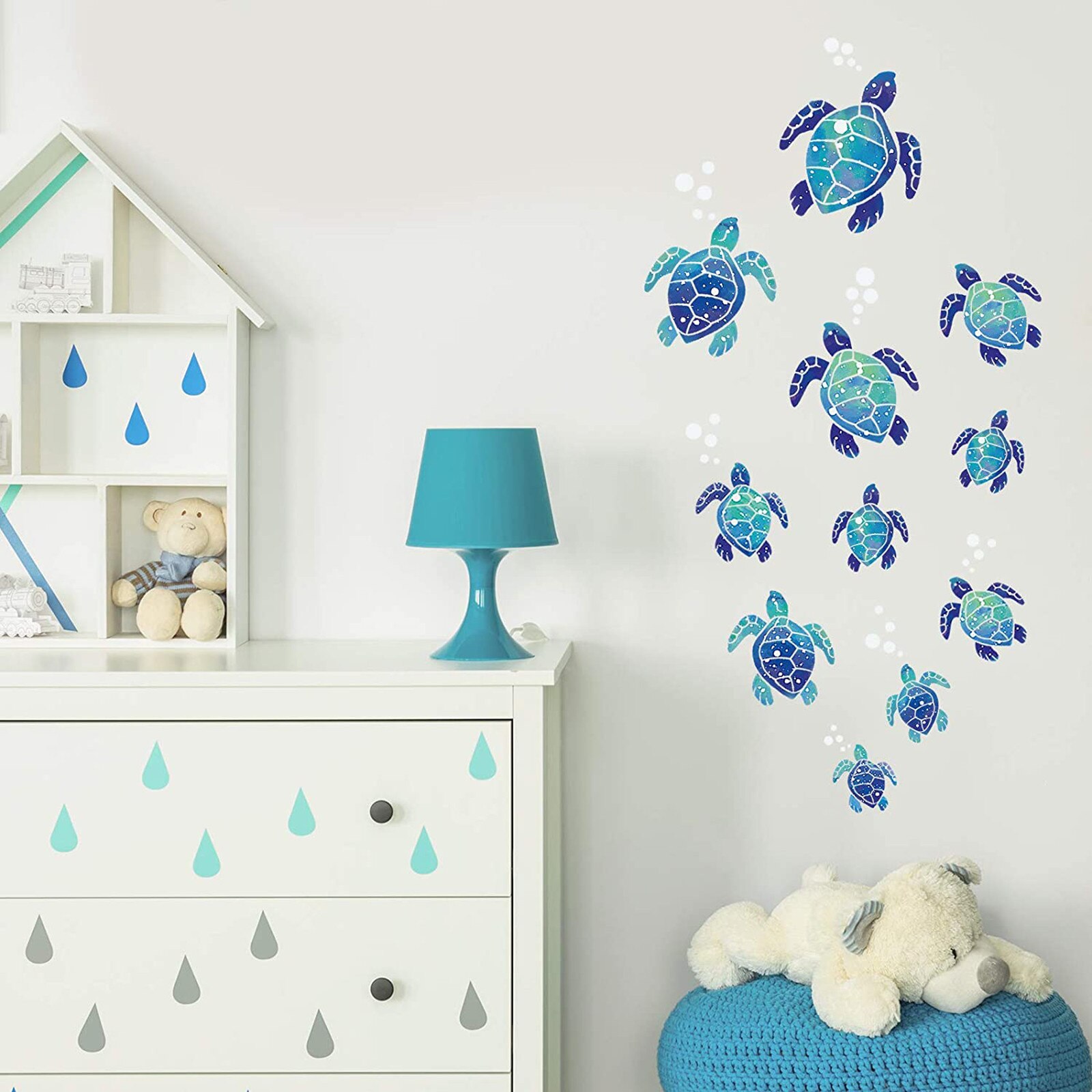 Sea Turtle Wall Stickers for Kids Room babiesdecor.myshopify.com