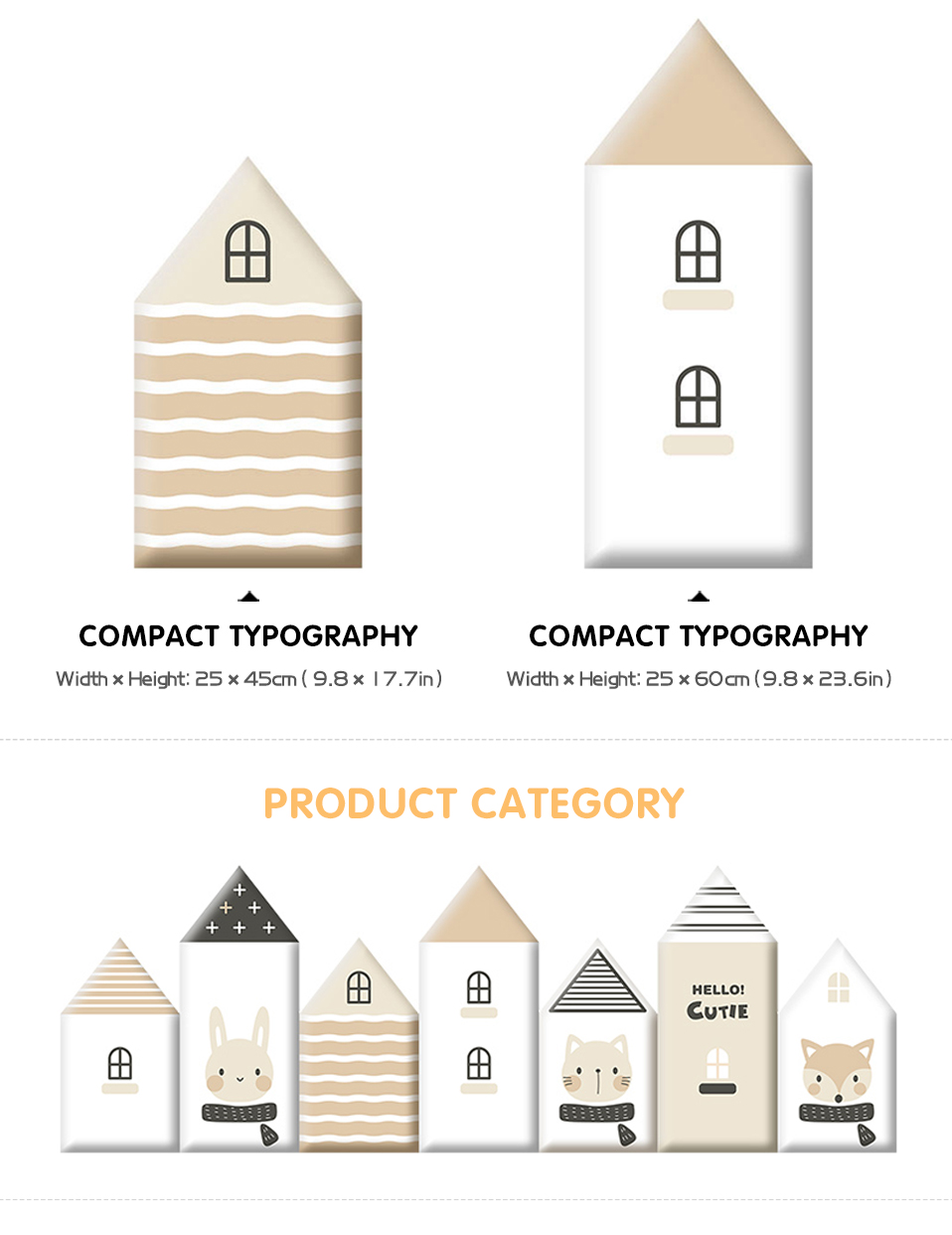 3D Houses Self Adhesive Anti-collision Soft Wall Stickers For Kids Room babiesdecor.myshopify.com