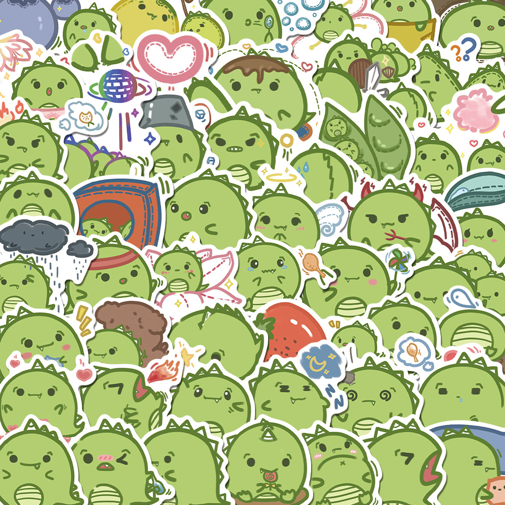 Little Dinosaur Series Fat Dundun Graffiti Sticker babiesdecor.myshopify.com