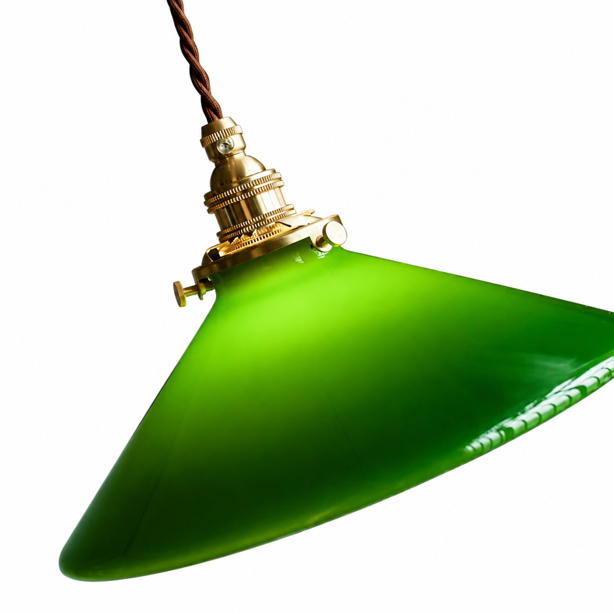 Green glass shade detail